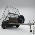 6x4 Galvanised Cage Trailer for Sale with 3ft Galvanised Cage