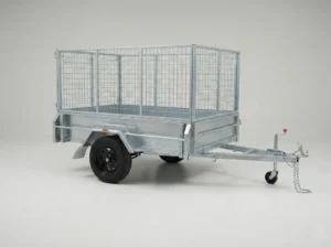 7x4 galvanised cage trailer for sale with 3ft cage