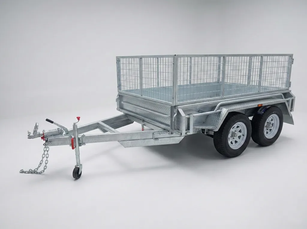 8x5 Galvanised Tandem Axle Cage Trailer for Sale Traralgon