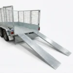 8x5 tandem galvanised cage trailer with slide under ramp traralgon