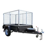 7x5 domestic duty single axle 3ft cage trailer